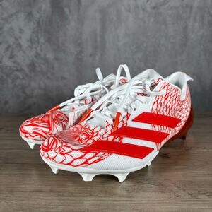 Adidas Adizero Electric Cleats Snake Print White Orange Size 10 NWT